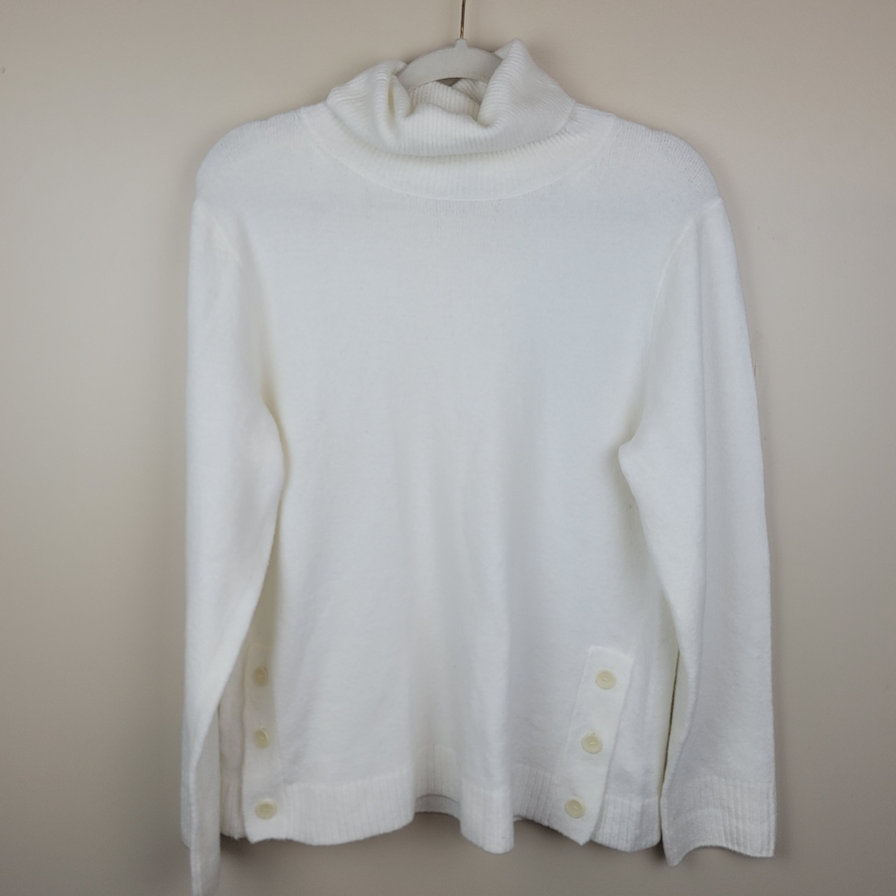 J. Crew Factory White Wool Blend Sweater size M